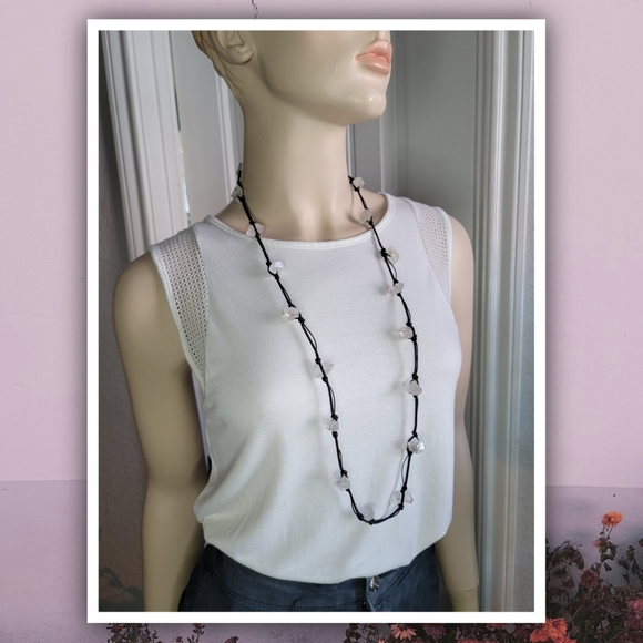 Old Navy women's white sleeveless tunic tank top pullover with mesh armh… - Picture 2 of 8